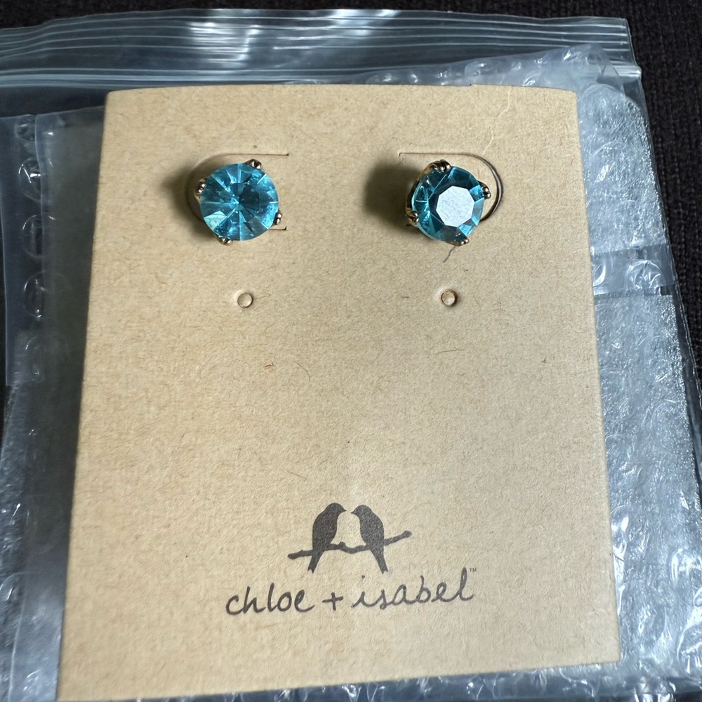 New Chloe & Isabel Aqua Studs